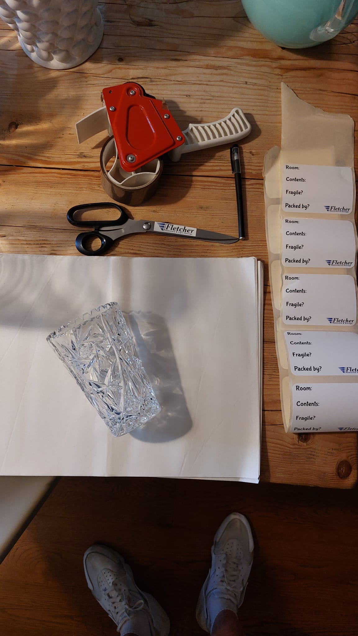 Packing glassware with care